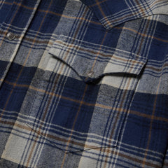 Brushed Flannel Western Shirt Blue | Stetson