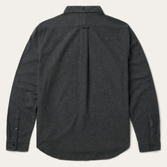 Heathered Flannel Button-Down Shirt Grey | Stetson