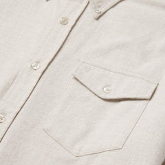Heathered Flannel Button-Down Shirt White | Stetson