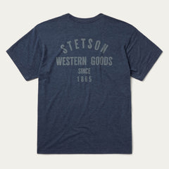 Western Goods Graphic Tee Blue | Stetson