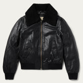 Leather Bomber Jacket Black | Stetson