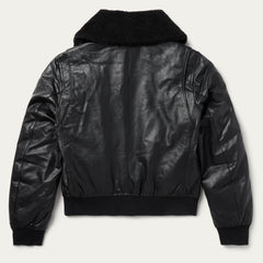 Leather Bomber Jacket Black | Stetson