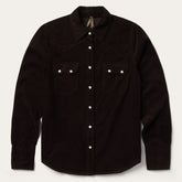 Corduroy Denim Western Shirt Brown | Stetson