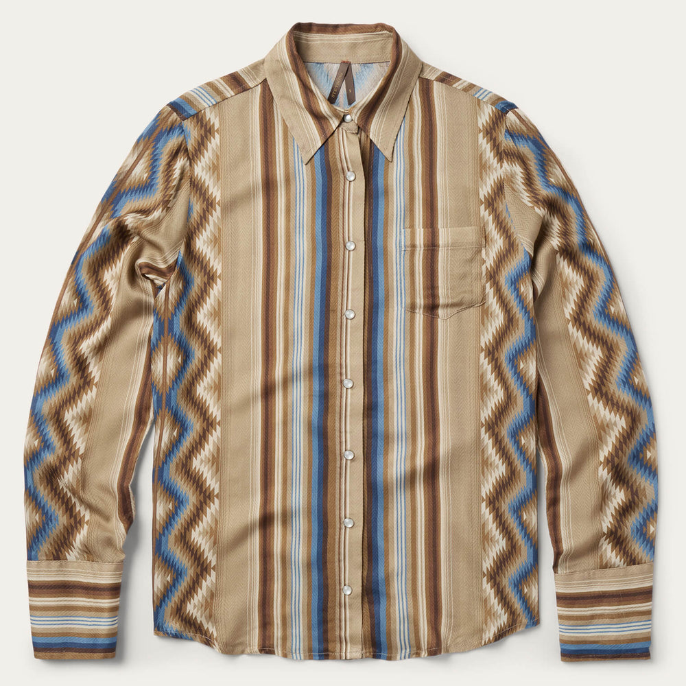 Sand Serape Print Shirt Tan | Stetson