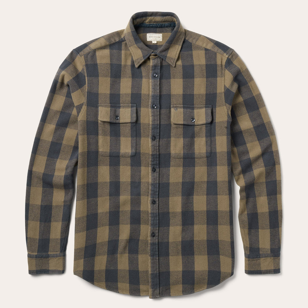 Buffalo Check Flannel Shirt Brown | Stetson