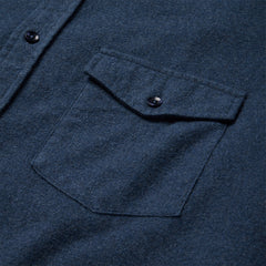 Heathered Flannel Button-Down Shirt Blue | Stetson