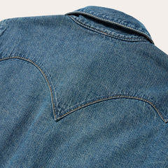 Chocolate Snap Western Denim Shirt Blue | Stetson