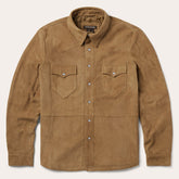 Suede Leather Shirt Jacket Brown | Stetson
