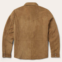 Suede Leather Shirt Jacket Brown | Stetson