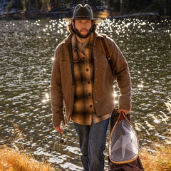 Herringbone Shirt Jacket Brown | Stetson