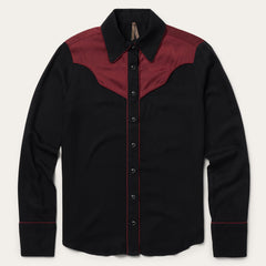 Piped Western Blouse Black | Stetson