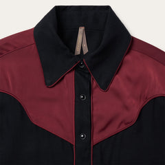 Piped Western Blouse Black | Stetson