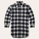 Ombre Oversized Shirt Jacket Black | Stetson