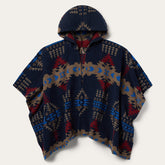 Hooded Serape Blanket Wrap Blue | Stetson