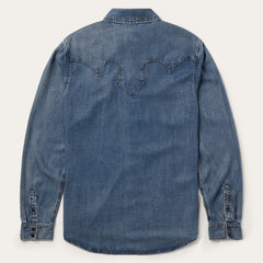 Retro Denim Western Shirt Blue | Stetson