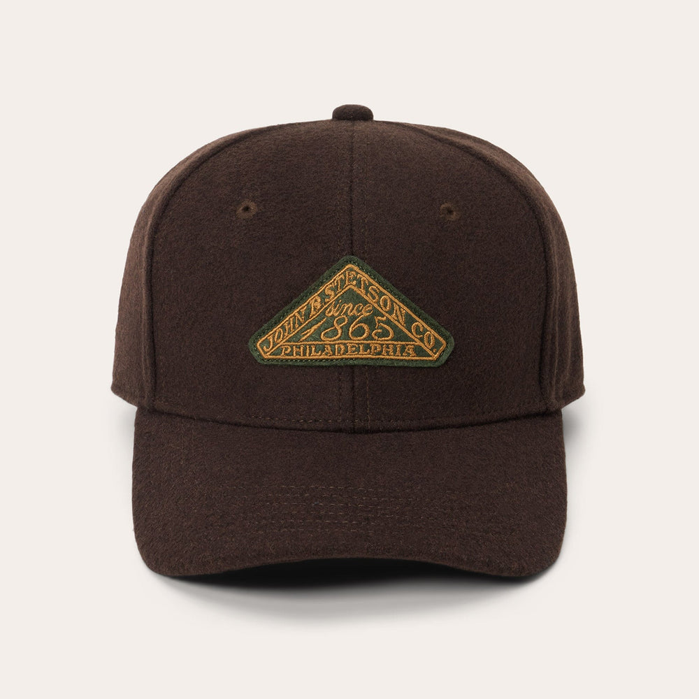 Wool Vintage Logo Patch Baseball Cap Dark Brown | Stetson