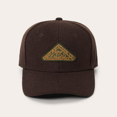 Wool Vintage Logo Patch Baseball Cap Dark Brown | Stetson