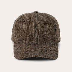 Wool Herringbone Baseball Cap Brown Melange | Stetson