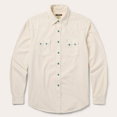 Turquoise Snap Western Denim Shirt Cream | Stetson