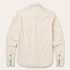 Turquoise Snap Western Denim Shirt Cream | Stetson