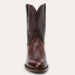 Clay Smooth Ostrich Roper Boots Tobacco | Stetson