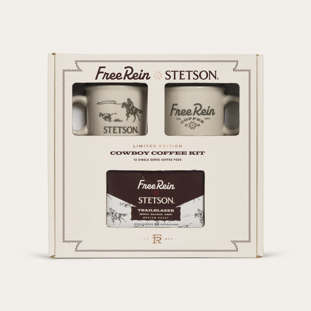 Stetson X Free Rein Cowboy Coffee Pod Kit White | Stetson
