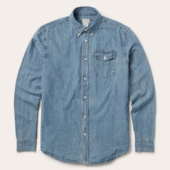 Chambray Button-Down Shirt Blue | Stetson