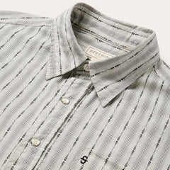 Dobby Stripe Shirt Tan | Stetson