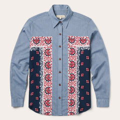 Chambray Bandana Shirt Blue | Stetson