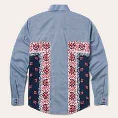 Chambray Bandana Shirt Blue | Stetson