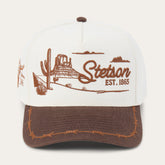Landscape Trucker Hat Off White / Brown | Stetson