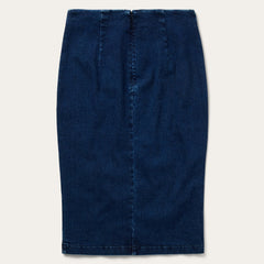 Stretch Denim Pencil Skirt Blue | Stetson