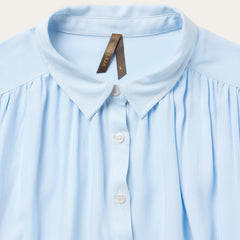 Twill Collared Blouse Blue | Stetson