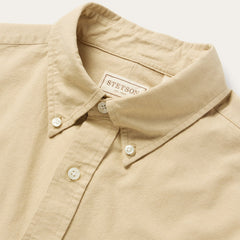 Peached Oxford Button-Down Shirt Tan | Stetson