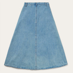 Light Wash Denim Skirt Blue | Stetson