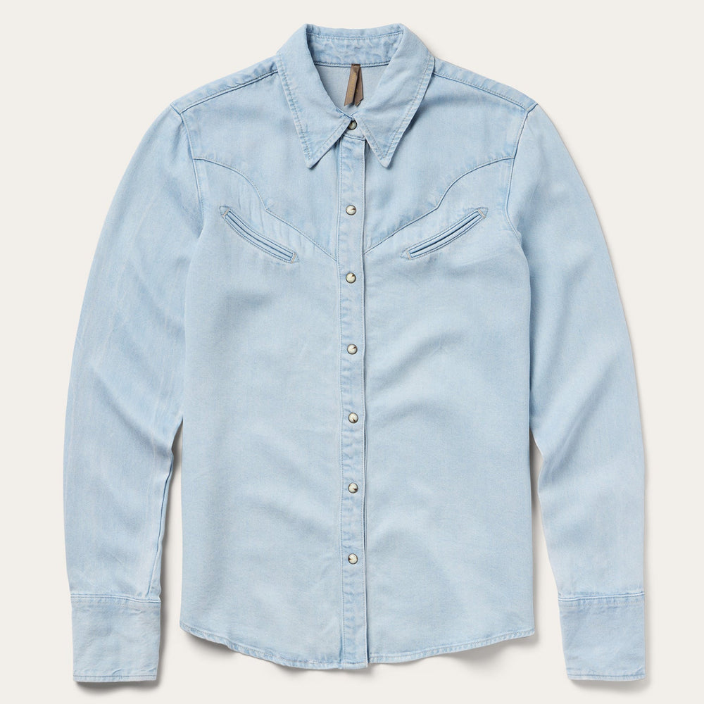 Arrow Pocket Denim Shirt Blue | Stetson