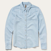 Arrow Pocket Denim Shirt Blue | Stetson