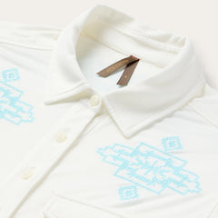 Embroidered Modal Western Shirt White | Stetson