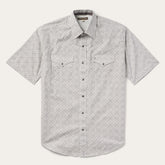 Pewter Filigree Short-Sleeve Western Shirt Grey | Stetson