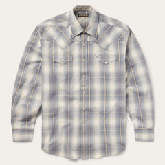 Smoke Diamonds Plaid Western Shirt Grey | Stetson