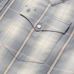 Smoke Diamonds Plaid Western Shirt Grey | Stetson