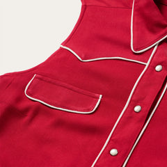 Sleeveless Retro Western Shirt Red | Stetson