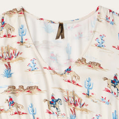 Desert Trails Print Prairie Dress White | Stetson