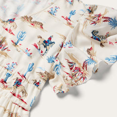Desert Trails Print Prairie Dress White | Stetson
