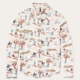 Desert Trail Print Western Shirt White | Stetson