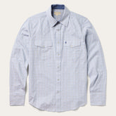 Ombre Plaid Check Western Shirt Blue | Stetson