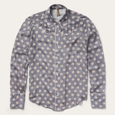 Horse Pennies Print Western Shirt Grey | Stetson