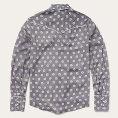 Horse Pennies Print Western Shirt Grey | Stetson