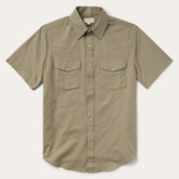 Olive Oxford Short Sleeve Western Shirt Olive | Stetson