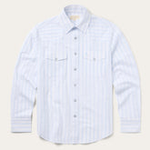 Stripe Oxford Western Shirt White W/ Blue Stripe | Stetson